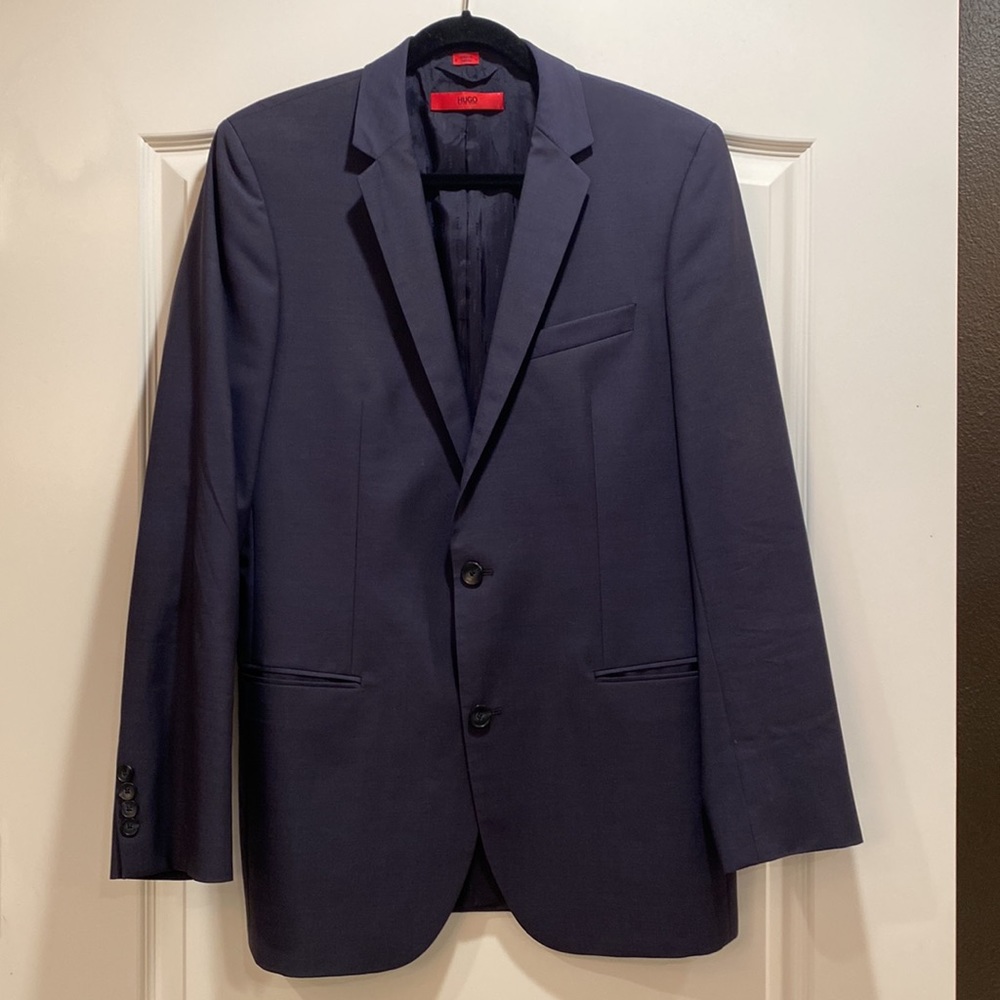 Hugo Hugo Boss The James suit jacket in blue/gray EUC
